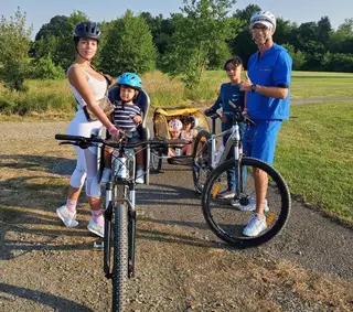 Georgina Rodríguez e Cristiano Ronaldo com os filhos