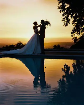 Andreia Rodrigues e Daniel Oliveira no dia do seu casamento