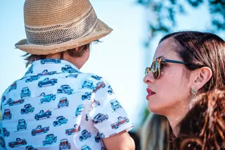 Vera Kolodzig com o filho, Mateus