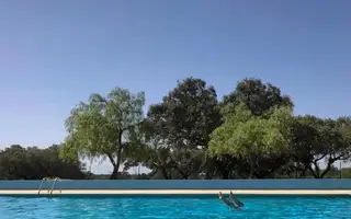 António na piscina