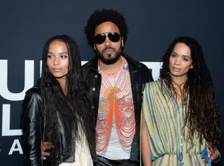 Zoe Kravitz, Lenny Kravtiz e Lisa Bonet.