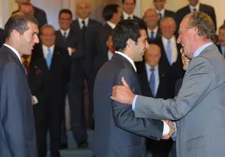 Luís Figo e Juan Carlos