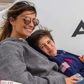 Isabel Figueira com o filho mais velho, Rodrigo