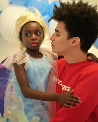 Luís Borges com a filha, Lurdes