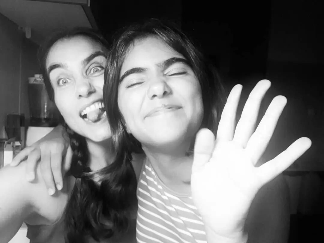Sandra Celas com a filha, Miranda