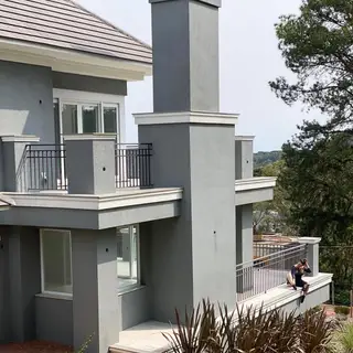A imagem do exterior da casa