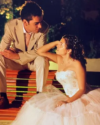 Pedro e Rita Fernandes no dia do seu casamento
