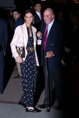 Victoria Federica com o avô, o rei emérito Juan Carlos de Espanha