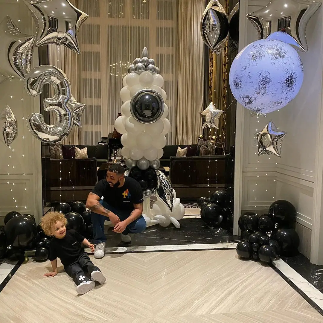 Drake com o filho