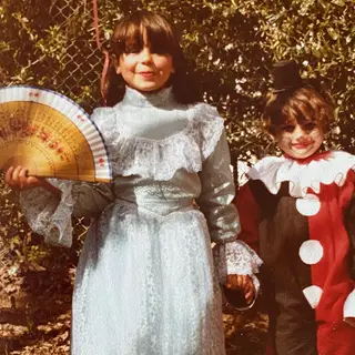 Tânia Ribas de Oliveira com o irmão Francisco