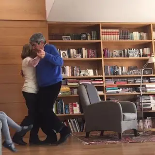 Rita com o pai