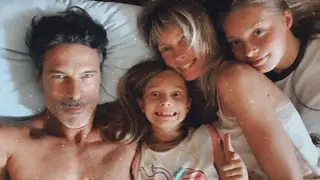 Paulo Pires e Astrid Werdnig com as filhas: Zoë e Chloë