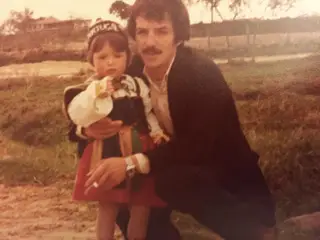 Dalia Madruga com o pai