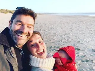 Marcantonio Del Carlo com Iolanda Laranjeiro com a filha, Simone