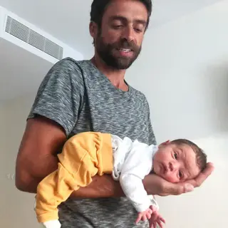 Diogo Amaral com o filho, Oliver