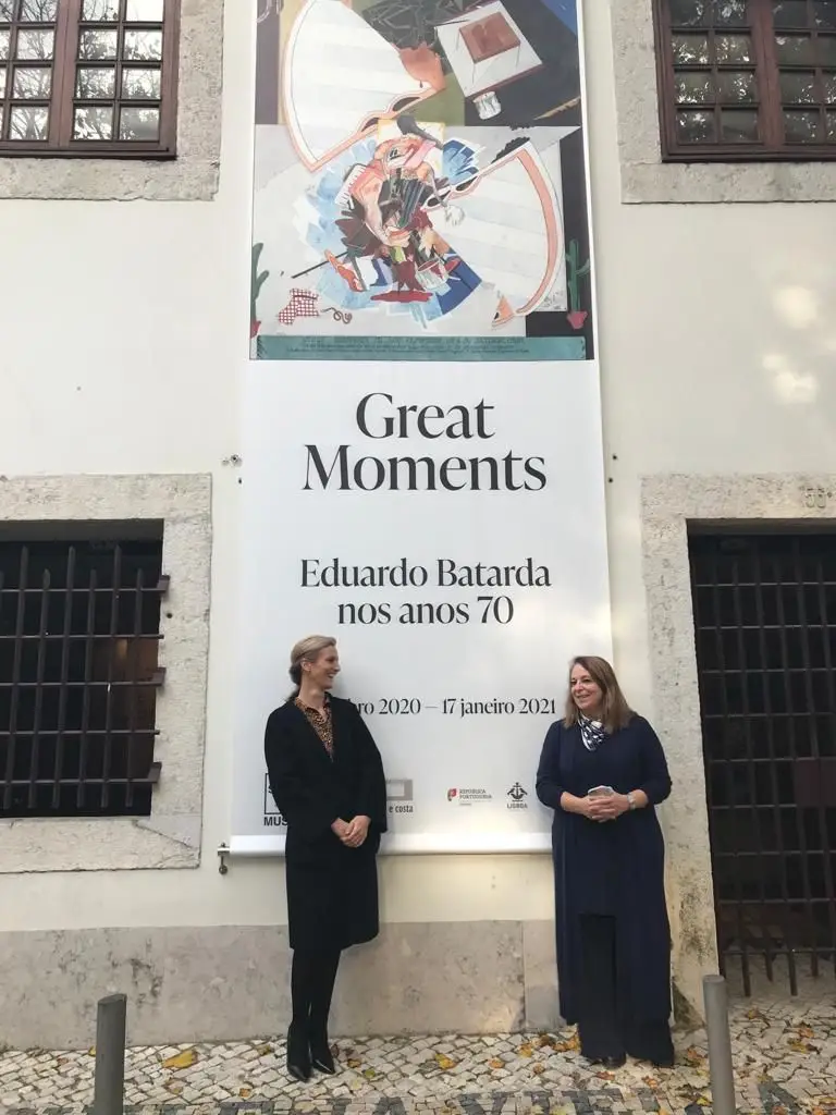 Beatriz Batarda com Marina Bairrão Ruivo, a diretora do museu