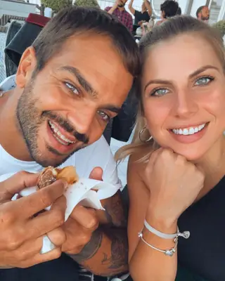 Rúben da Cruz com a namorada, Bárbara Faria Silva
