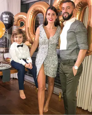 Vanessa Rebelo e Simão Sabrosa com o filho mais novo
