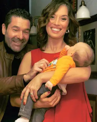 Marcantonio del Carlo e Iolanda Laranjeiro com a filha, Simone