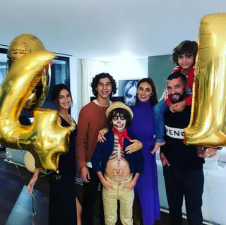 Vanessa Rebelo e Simão Sabrosa com os filhos