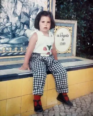 Sara Norte em 1989, com quatro anos