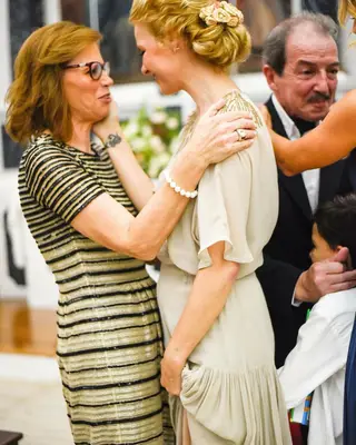 Dália Madruga com os pais