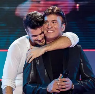 Mickael Carreira com o pai, Tony Carreira