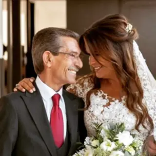 Carla Baía com o pai