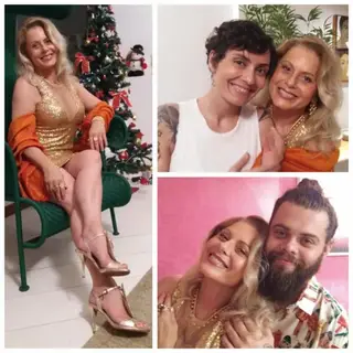 Vera Fischer com os filhos, Rafaela e Gabriel