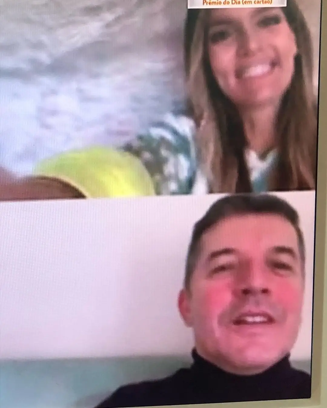 Diana Chaves e João Baião participaram no programa através de videochamada