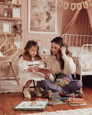Mafalda Sampaio com a filha, Madalena