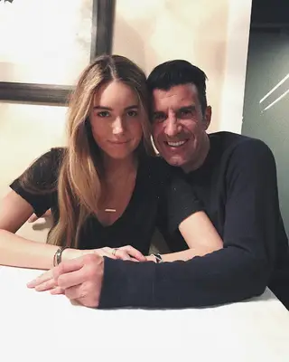 Luís Figo com a filha mais velha, Daniela