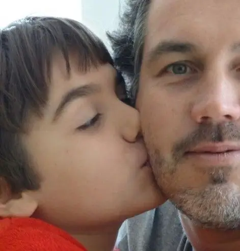 Pedro Miguel Ramos com o filho, Santiago