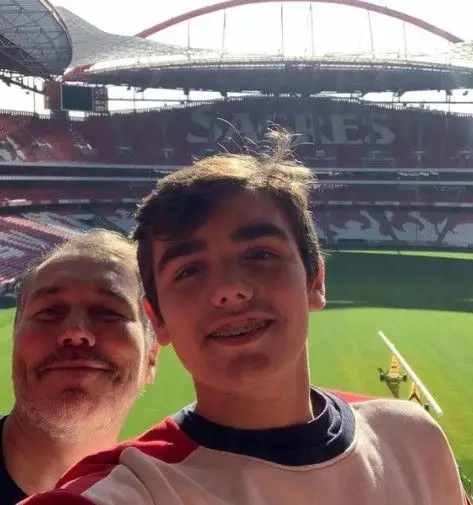 Pedro Miguel Ramos com o filho, Santiago