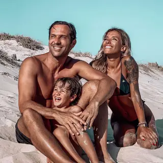 José Carlos Pereira e Inês de Góis com Salvador, o filho do ator