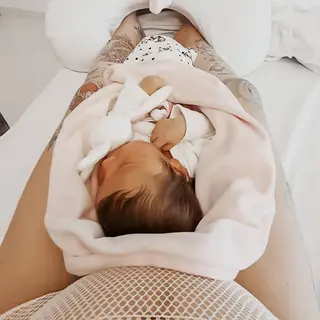 Tatiana Valério com a filha, Maria Constança