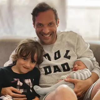 José Carlos Pereira com os dois filhos, Salvador e Tomás