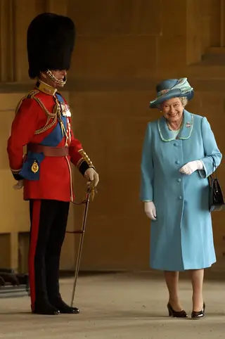 Rainha Isabel II com o marido