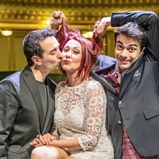 Maria João Abreu com os filhos, Miguel e Ricardo
