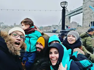 João Soares com Ricardo e Rita Raposo, os filhos destes e Maria João Abreu