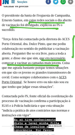 'Story' partilhada por Maria Cerqueira Gomes na sexta-feira, 25 de junho