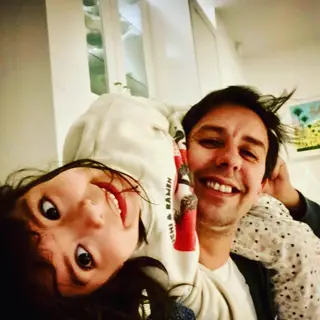 Manuel Marques com a filha mais nova, Inês