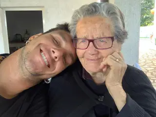 Rúben Vieira com a sua avó Sofia