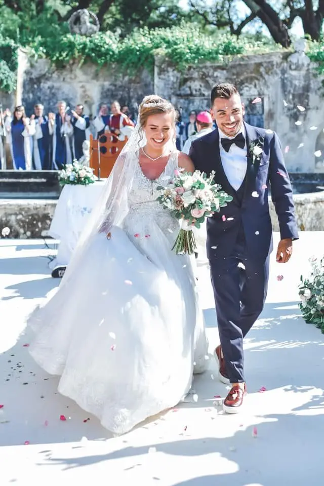Andreia Pimenta e Miguel Oliveira no dia do seu casamento