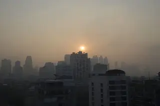 O céu de Bangkok.