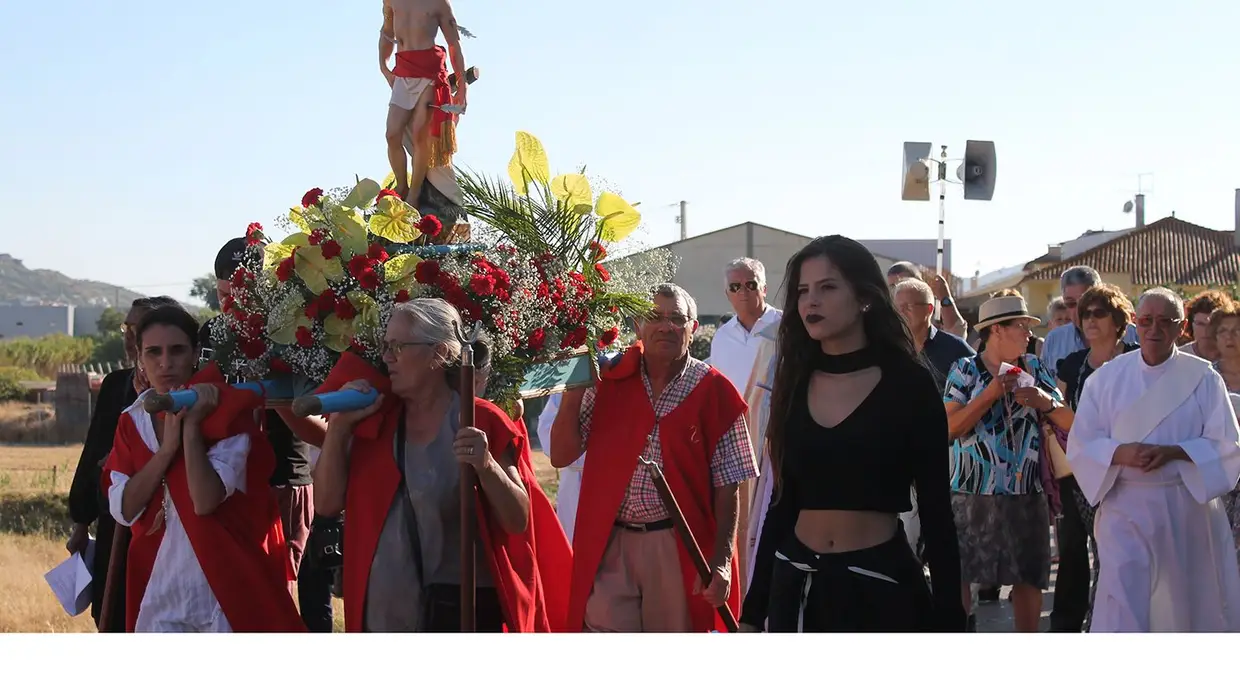 Procissão em honra de S. Sebastião, padroeiro da Granja