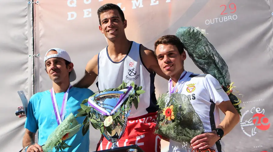 André Costa e Kim Mangrobang vencem 20 km de Almeirim André Costa e Kim Mangrobang vencem 20 km de Almeirim