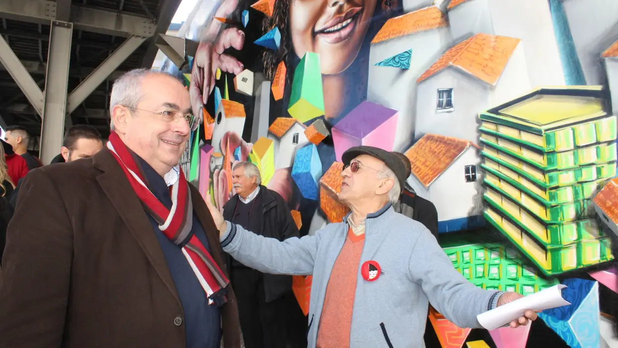 Inauguração do mural "Dream Walkers" de Francisco Camilo