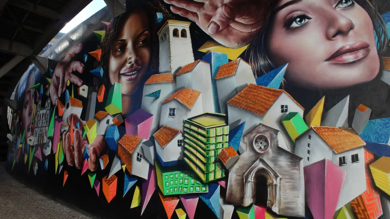 Inauguração do mural "Dream Walkers" de Francisco Camilo