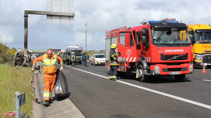 Dois mortos em despiste na A1 em Santarém Dois mortos em despiste na A1 em Santarém